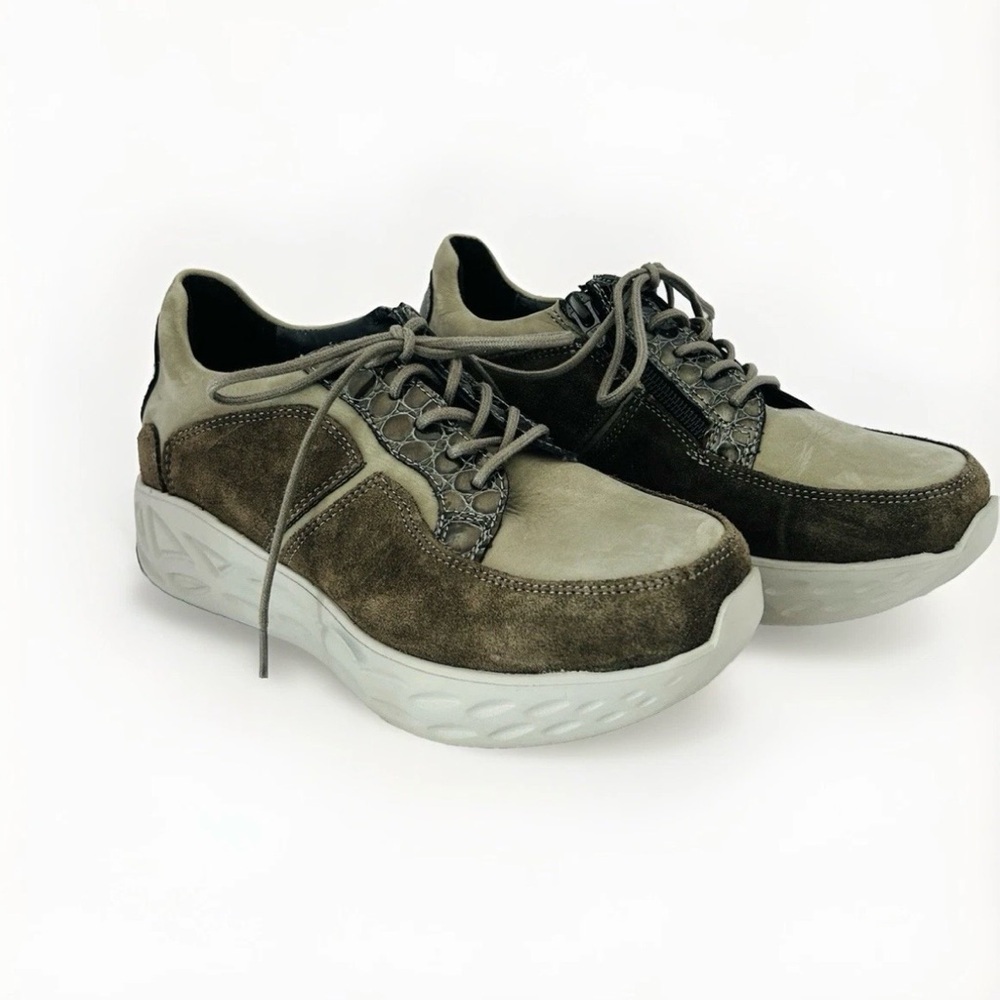 Wolky Bounce Comfort Sneaker Walking Shoe Support Green Women's Size EU36 US 5.5